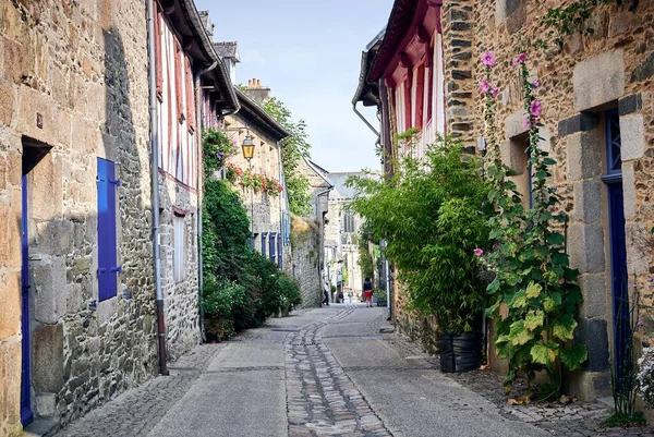 Une Rue Historique Dans Une Ville Médiévale Treguier Bretagne France — Photo
