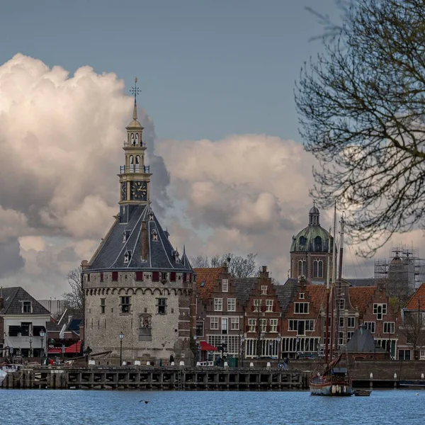 Une Belle Vue Sur Vieille Église Amsterdam Pays Bas — Photo