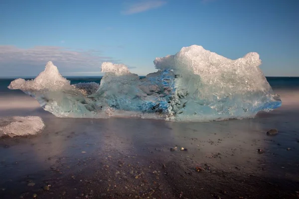 Blue Ice Frozen Diamond Beach Iceland — Stock Photo, Image