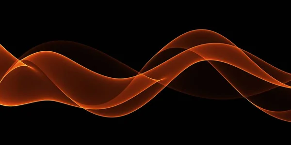 Beautiful Abstract Orange Waves Background Template Design — Stock Photo, Image