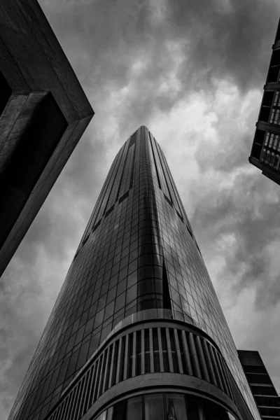 Dramatiska Storm Moln Ackumuleras Över Boston Skyskrapor — Stockfoto