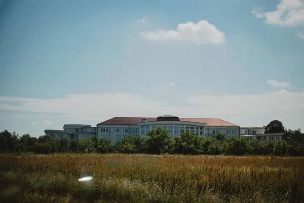 Una Vista Esterna Vecchio Edificio Campo Agricolo Campagna — Foto Stock