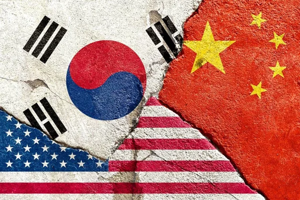 Resumen Corea Del Sur China Estados Unidos Países Internacionales Política — Foto de Stock