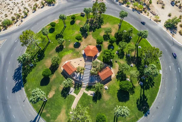 Uma Foto Drone Parque Comunitário Círculo Natal Borrego Springs Califórnia — Fotografia de Stock