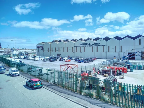 Cammell Laird Scheepsbouwers Birkenhead Wirral Merseyside — Stockfoto