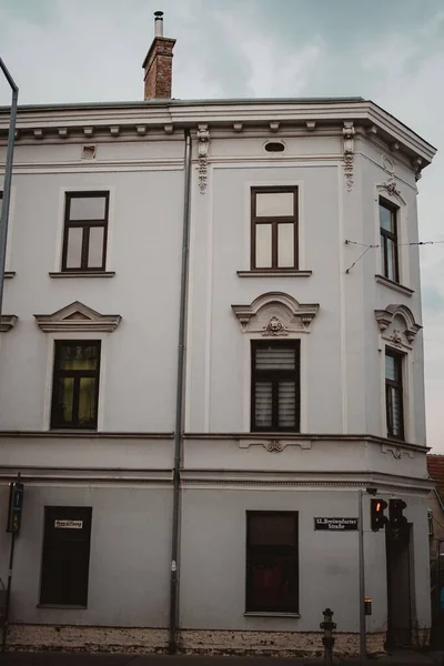 Plano Vertical Una Fachada Histórica Edificio Viena Austria — Foto de Stock