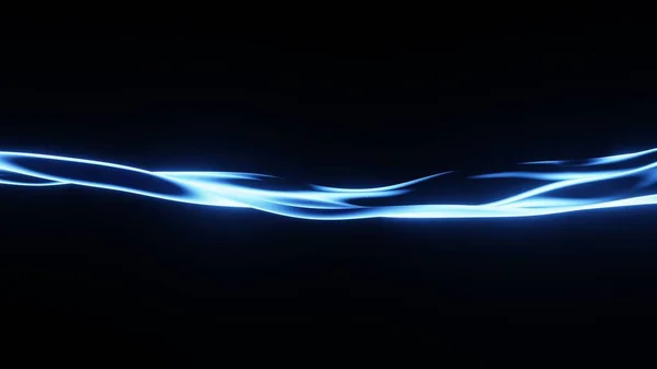 暗い背景の明るい青色の輝く流体 — ストック写真