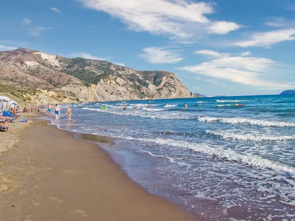 Una Playa Famosa Kalamaki Isla Zakynthos Grecia — Foto de Stock