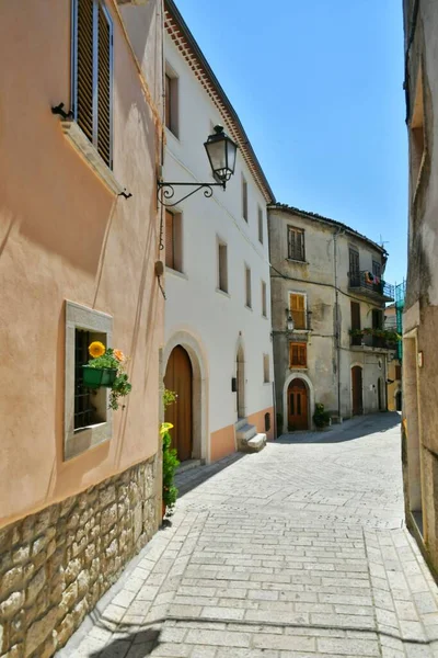 Úzká Ulice Cusano Mutri Středověká Vesnice Provincii Benevento Kampánii — Stock fotografie