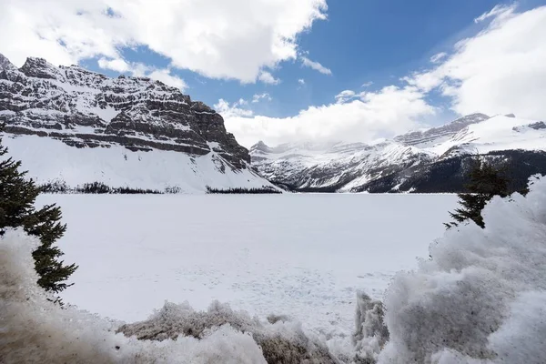 Ośnieżone Góry Zimą Banff Kanada — Zdjęcie stockowe