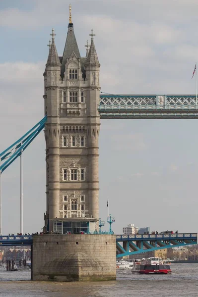 Тауэрский Мост Подвесной Мост Лондоне Великобритания — стоковое фото