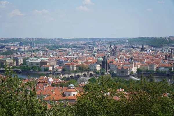 Paisagem Urbana Cidade Menor Praga Luz Dia República Checa — Fotografia de Stock