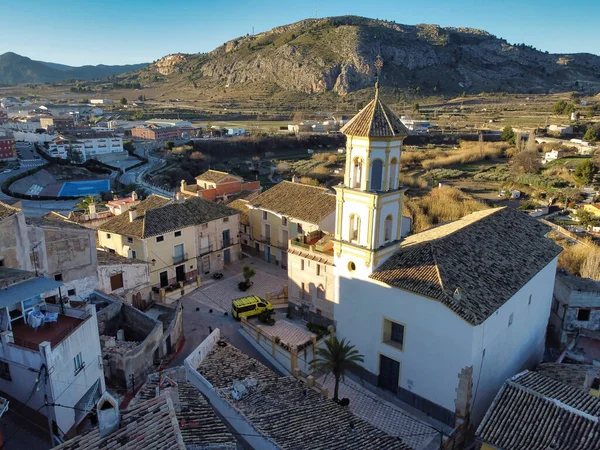 Luftaufnahme Der Schönen Stadt Cehegin Spanien Einem Sonnigen Tag — Stockfoto