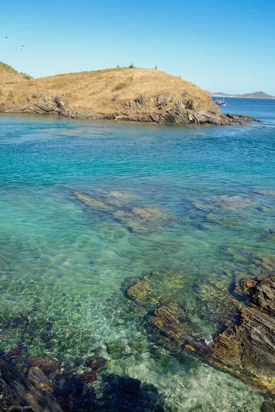 Paradisiacal Scenery Coast Cabo Frio Brazil Seascape Clear Summer Day — Stock Photo, Image