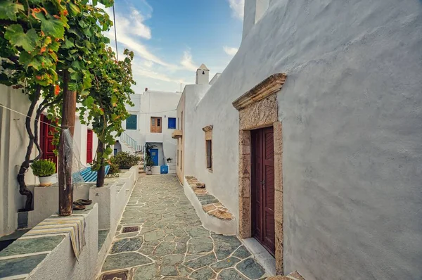 Die Gebäude Eines Traditionellen Dorfes Von Chora Kykladen — Stockfoto