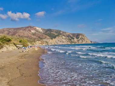 Yunanistan 'ın Zakynthos adasındaki Kalamaki' de ünlü bir plaj.