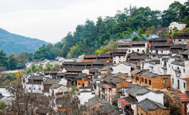 Lishui 'deki eski dağ köyü, Zhejiang Provice