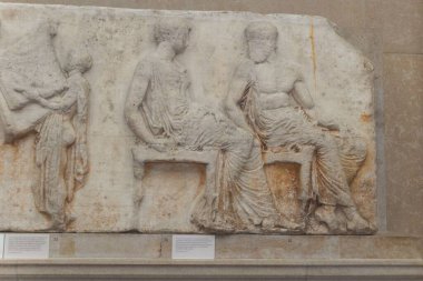 Londra 'daki British Museum' da bir heykel.