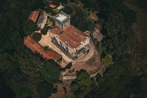 Aerial View Fortress Castro Vigo Spain Surrounded Green Nature — Stock Photo, Image