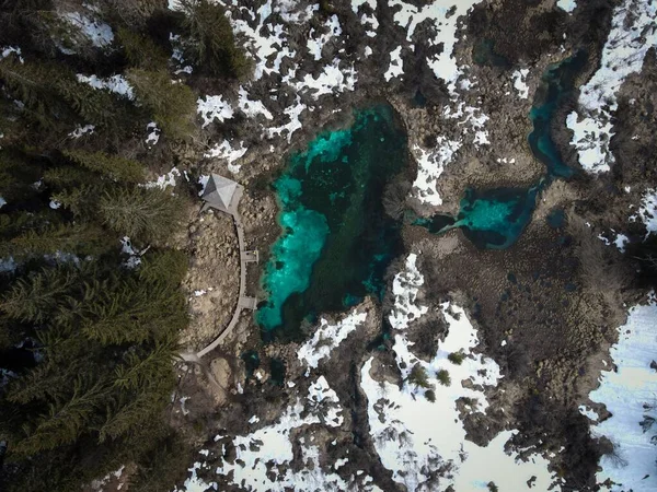 Güzel Manzara Fotoğrafı Yukarıdan Bir Dron Ile Çekildi — Stok fotoğraf