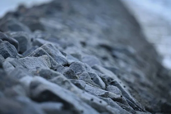 Selective Stones Breakwater — Stock Photo, Image