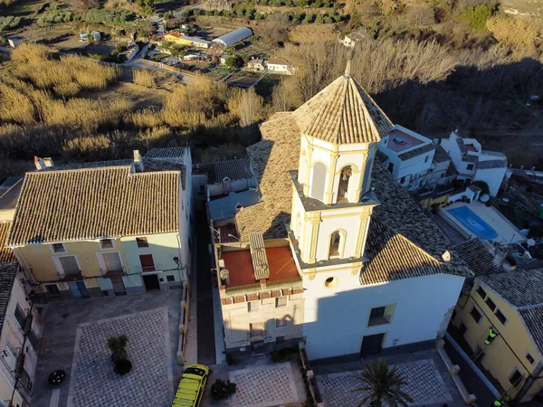 Letecký Snímek Krásného Kostela Soledad Města Cehegin Španělsku Slunečného Dne — Stock fotografie