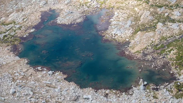 Uno Stagno Terra Illusione Colpo Aereo Lago — Foto Stock