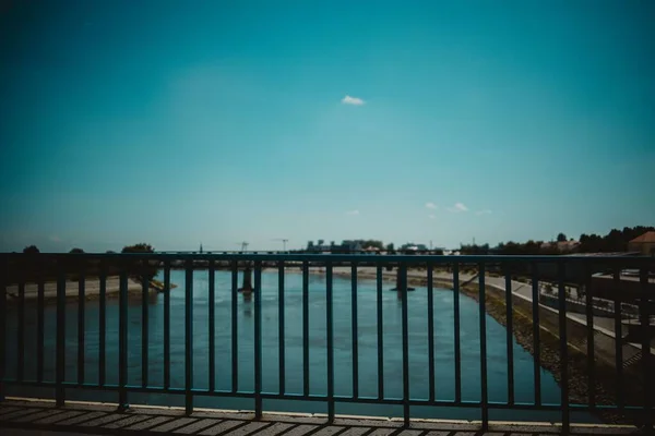 Vista Rio Uma Pequena Ponte — Fotografia de Stock