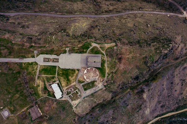 Uma Vista Aérea Templo Pagão Garni Armênia — Fotografia de Stock