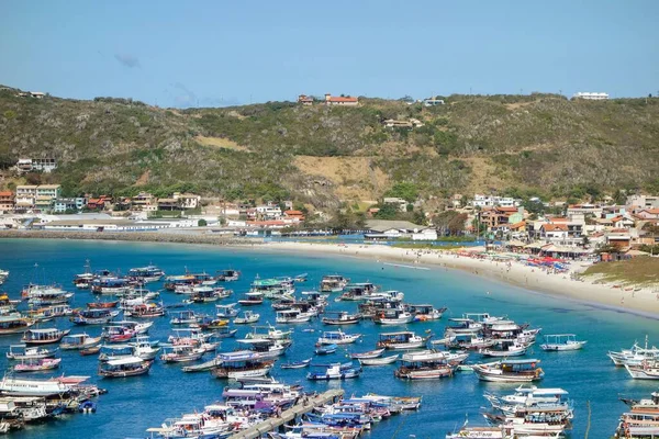 Rj卡波市Arraial Cabo市田园诗般的Anjos海滩全景 — 图库照片