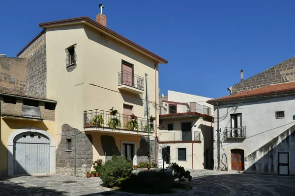 Het Kleine Plein Van Castelvenere Een Middeleeuws Dorp Provincie Avellino — Stockfoto