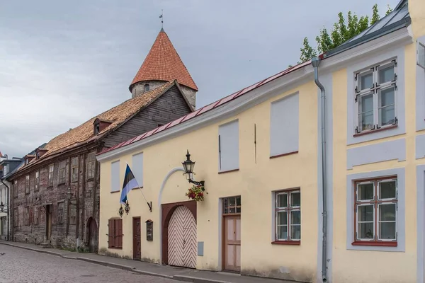 Tallinn Estonia Case Colorate Nella Città Medievale Edifici Tipici — Foto Stock