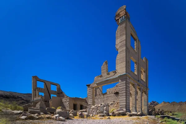 Una Vieja Casa Dañada Ciudad Fantasma Death Valley Son Las — Foto de Stock