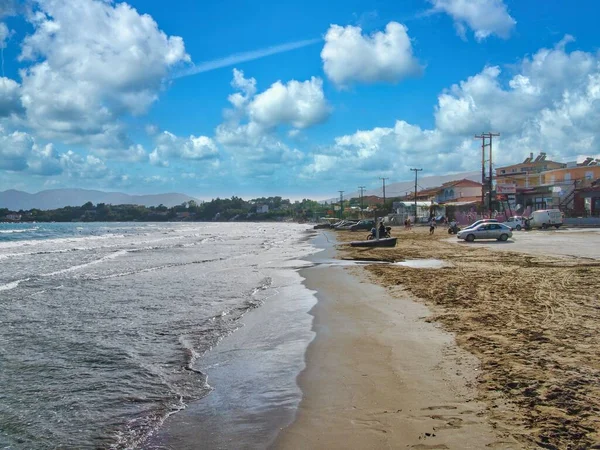 Słynna Plaża Laganas Wyspie Zakynthos Grecji — Zdjęcie stockowe