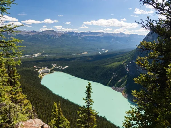 Uma Bela Foto Lago Louise Alberta Canadá — Fotografia de Stock