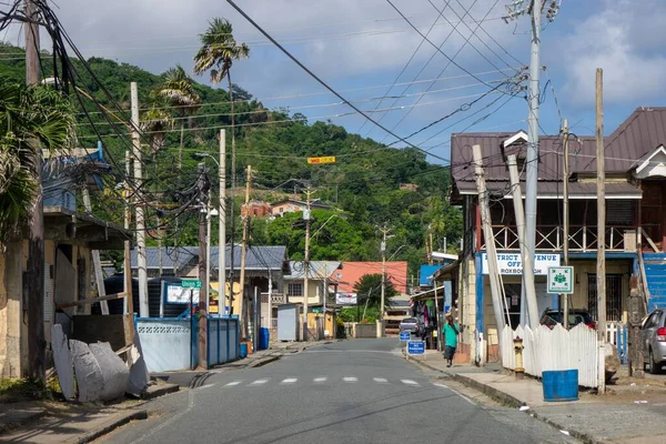 Rua Roxborough Tobago Trinidad Tobago Roxborough Faz Parte Homem Tobago — Fotografia de Stock