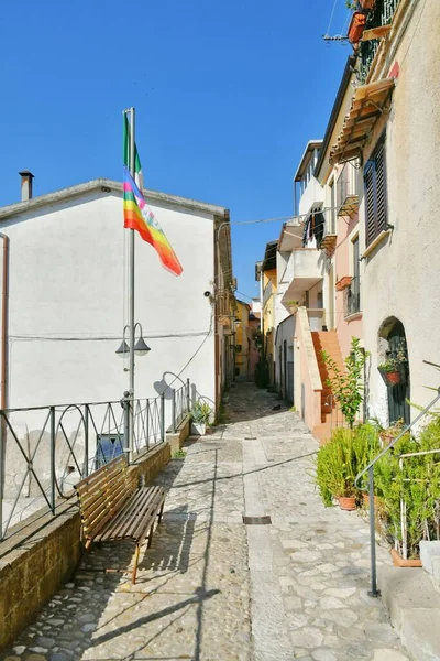 Narrow Street Castelvenere Medieval Village Province Avellino Campania Italy — 스톡 사진