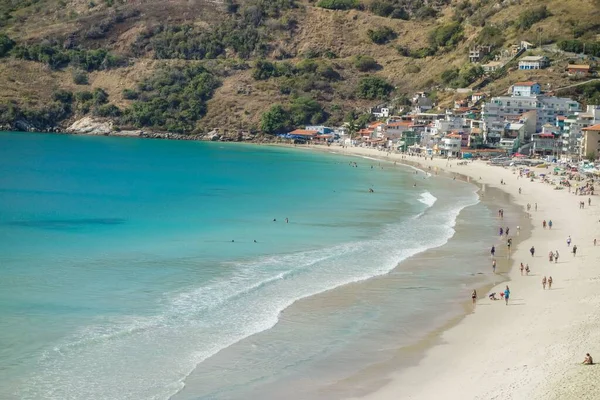Impresionante Vista Playa Prainha Arraial Cabo Brasil Día Soleado Panorámica — Foto de Stock