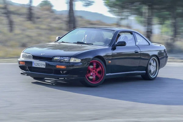 Sürüklenen Nissan Silvia S14 Yüzeysel Odak Noktası — Stok fotoğraf