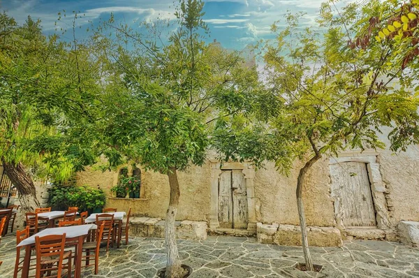 Tradizionale Villaggio Chora Nell Isola Folegandros Grecia Con Sentieri Pietra — Foto Stock