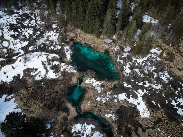 Güzel Manzara Fotoğrafı Yukarıdan Bir Dron Ile Çekildi — Stok fotoğraf