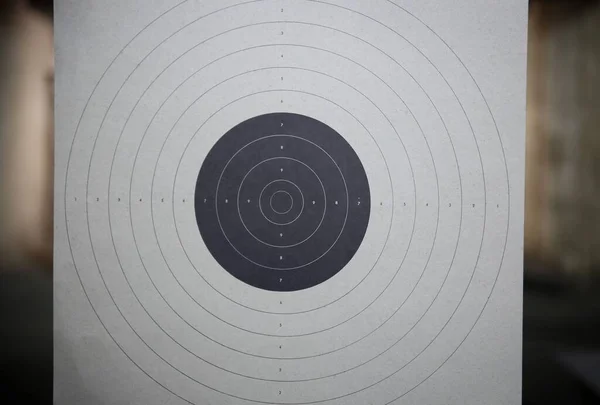 Pistol Bullseye Target Training Shooting Club Closeup — Stock Photo, Image