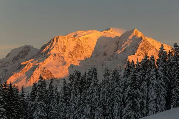 Alplerdeki Mont Blanc Manzarası Fransa — Stok fotoğraf