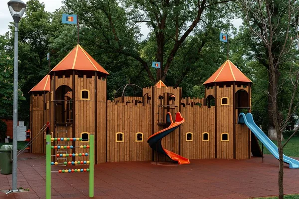 Schöne Aussicht Auf Einen Spielplatz Park — Stockfoto