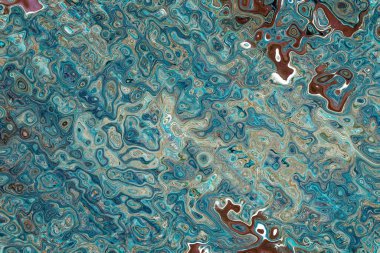 Soyut arkaplan illüstrasyonuna bir göz atın, modern hipster fraktal alev grafiği. Renkli sürreal poster, afiş