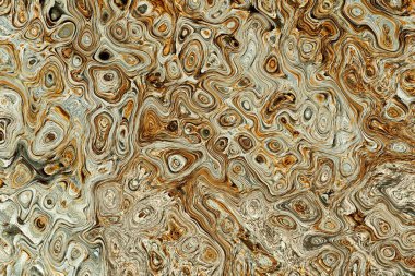 Soyut arkaplan illüstrasyonuna bir göz atın, modern hipster fraktal alev grafiği. Renkli sürreal poster, afiş