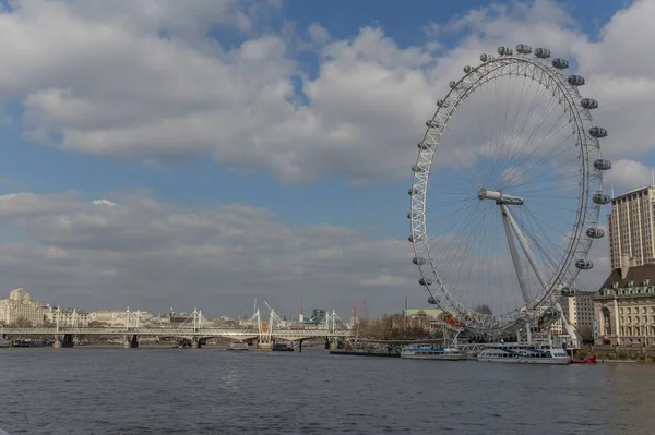 Una Bella Vista Dell Occhio Londra Tamigi Nel Regno Unito — Foto Stock