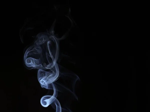 Closeup Abstract White Smoke Black Background — Stock Photo, Image