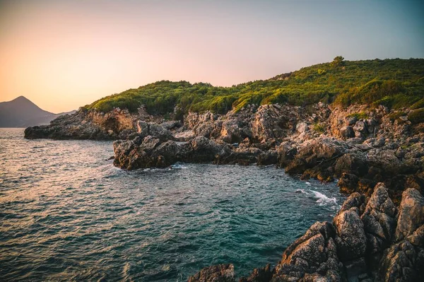 Ein Blick Auf Eine Felsige Küste Parga Griechenland — Stockfoto