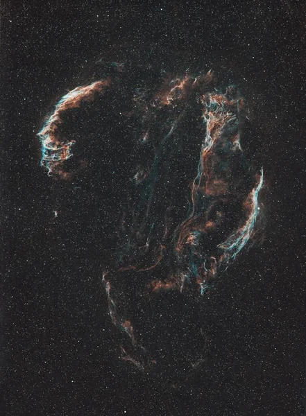 Επισκόπηση Όλης Της Δομής Νεφελώματος Εκπομπής Cygnus Loop Στον Cygnus — Φωτογραφία Αρχείου